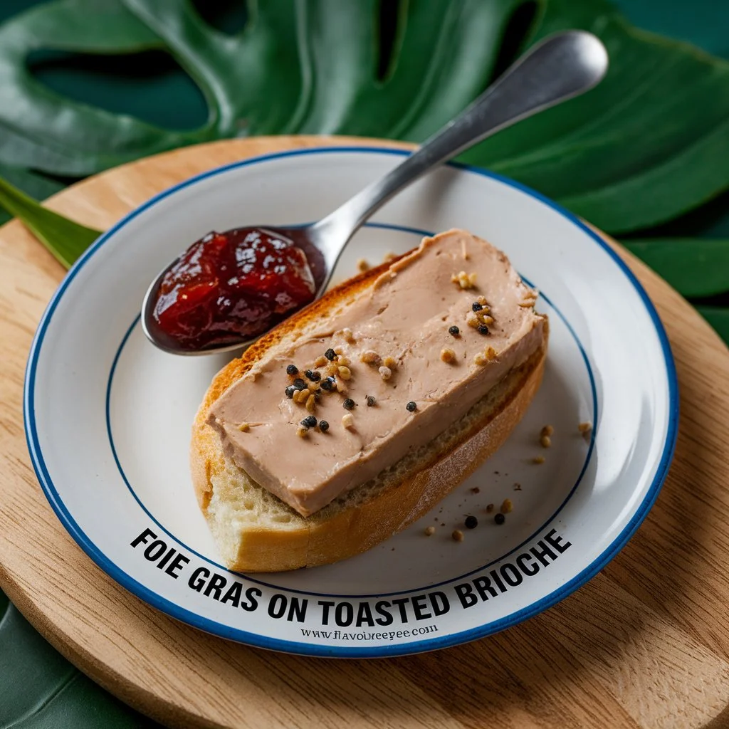 Discover the luxurious Foie Gras on Toasted Brioche recipe perfect for Christmas Celebration, festive holiday, family gatherings. Create an unforgettable gourmet experience