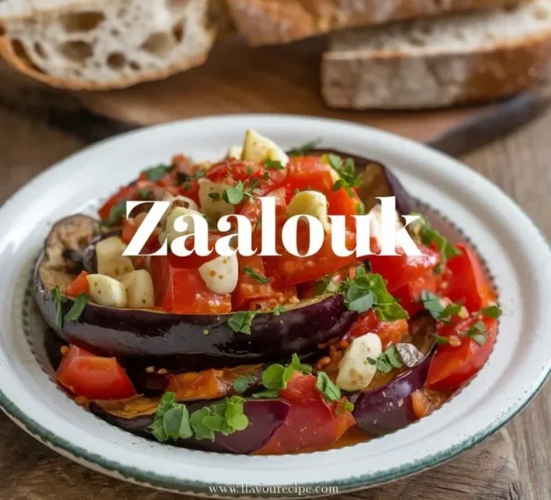 Discover the authentic Zaalouk recipe, Moroccan eggplant salad, healthy side dish, vegetarian Moroccan delight. Learn how to make this flavorful Mediterranean dip in just 30 minutes