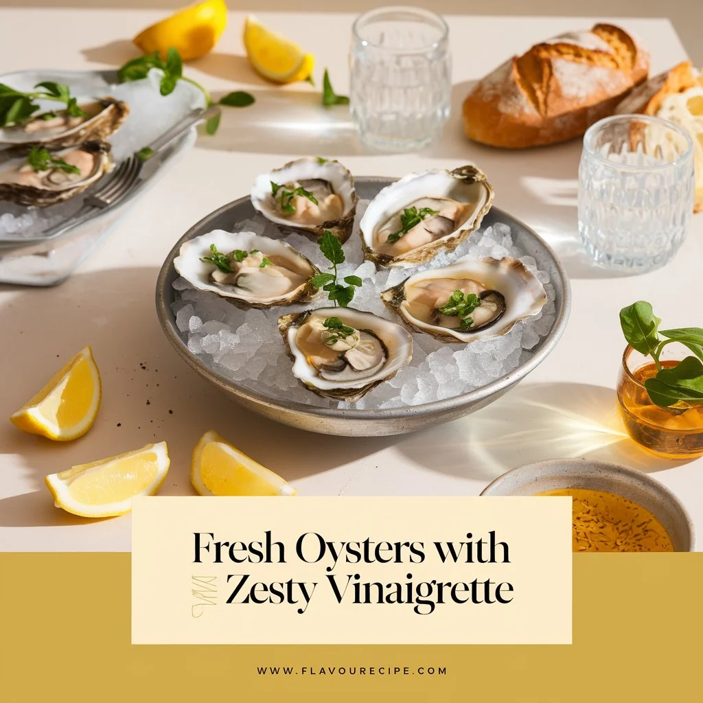 Discover how to serve fresh oysters with a zesty vinaigrette for a stunning Christmas seafood appetizer. Perfect for holiday entertaining and celebrations.