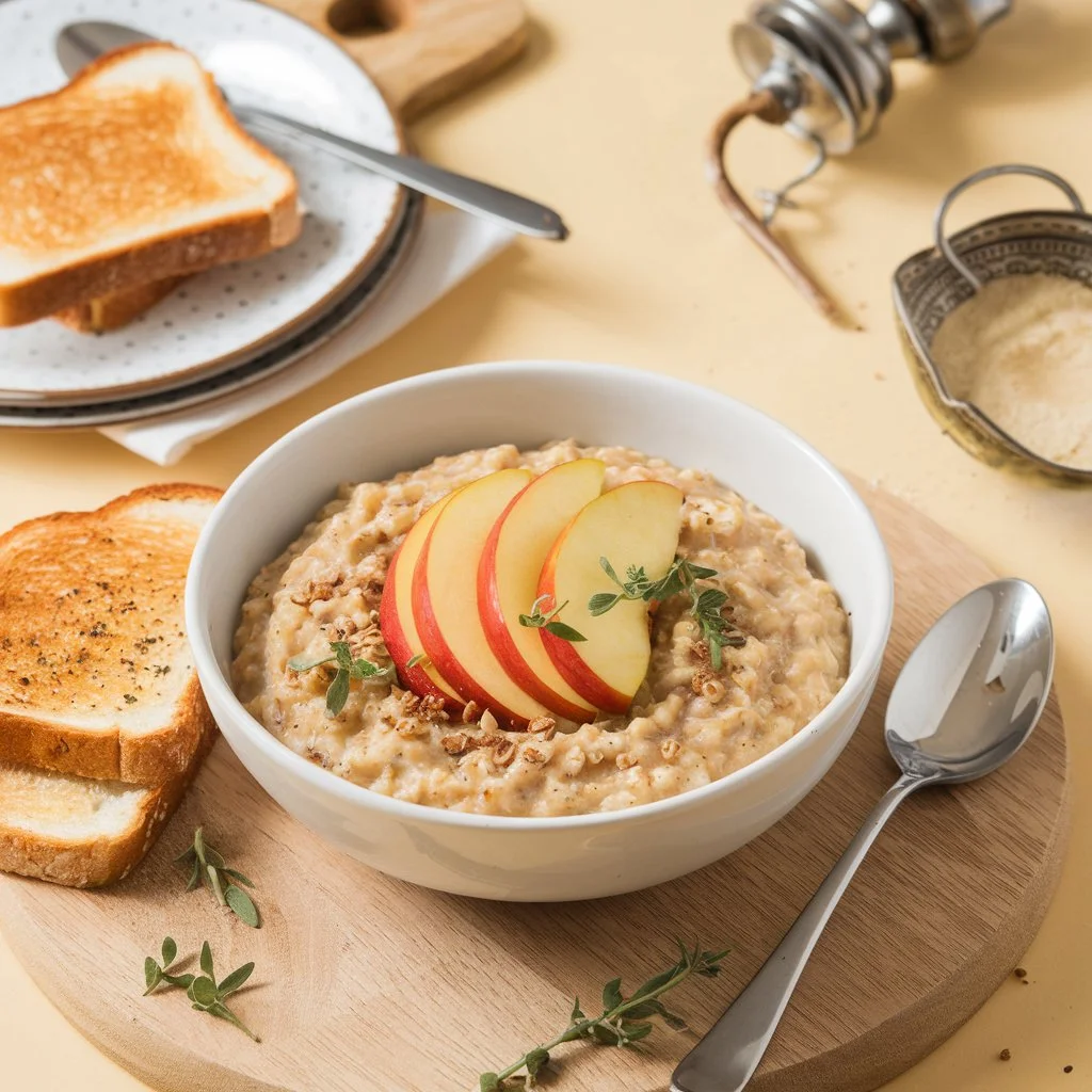 Easy Creamy Oatmeal with Cinnamon Apples Recipe