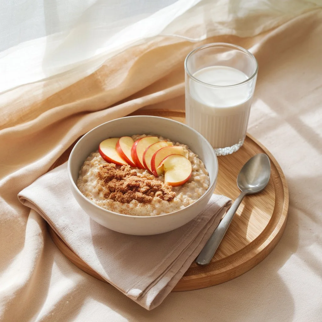 Easy Creamy Oatmeal with Cinnamon Apples Recipe