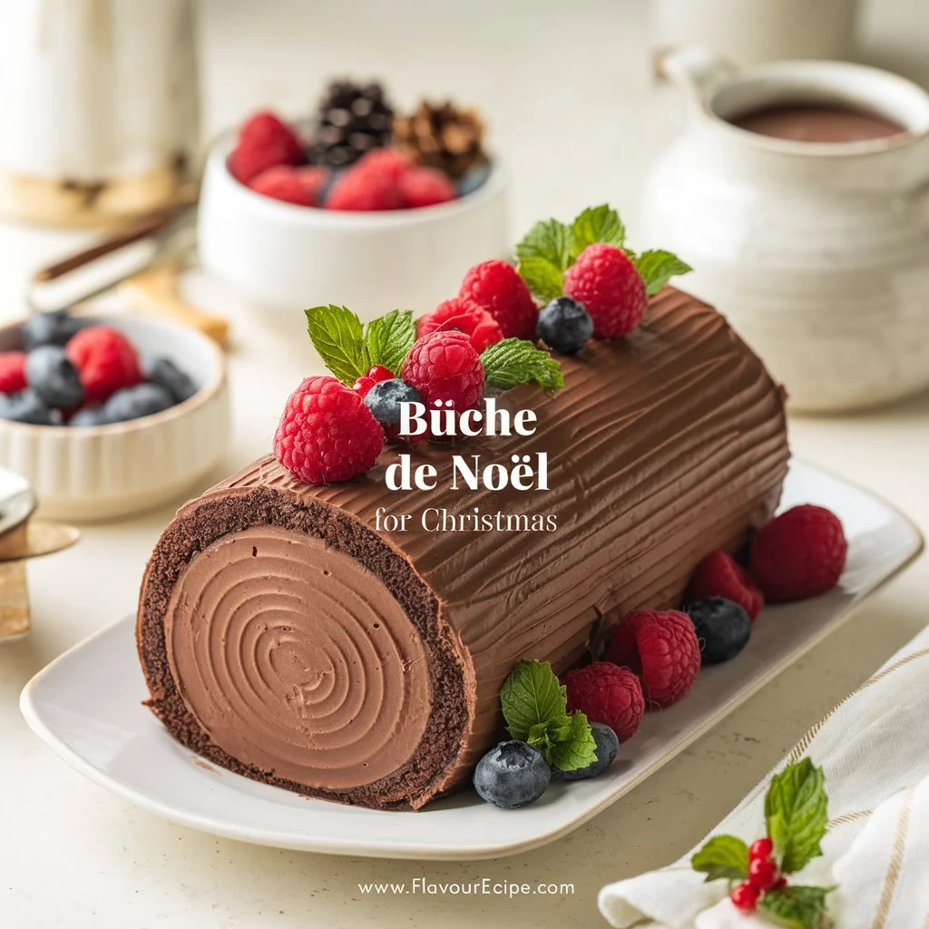 Learn how to create a Traditional Bûche de Noël recipe for a festive Christmas dessert How to make a classic French yule log cake with rich chocolate and cream filling for your holiday table