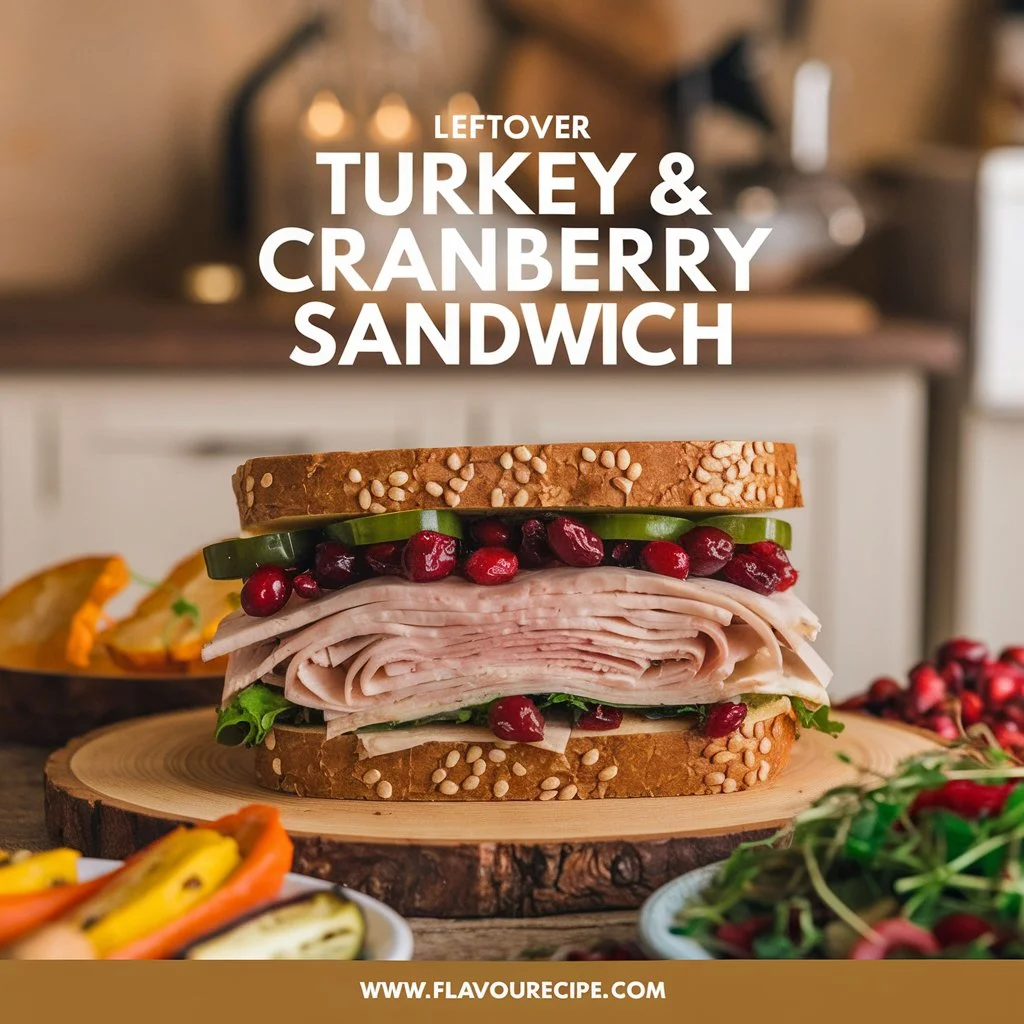 Transform holiday leftovers into a delicious sandwich with leftover turkey, cranberry sauce, sandwich perfection. This festive lunch holiday recipe is easy and takes just minutes to prepare.