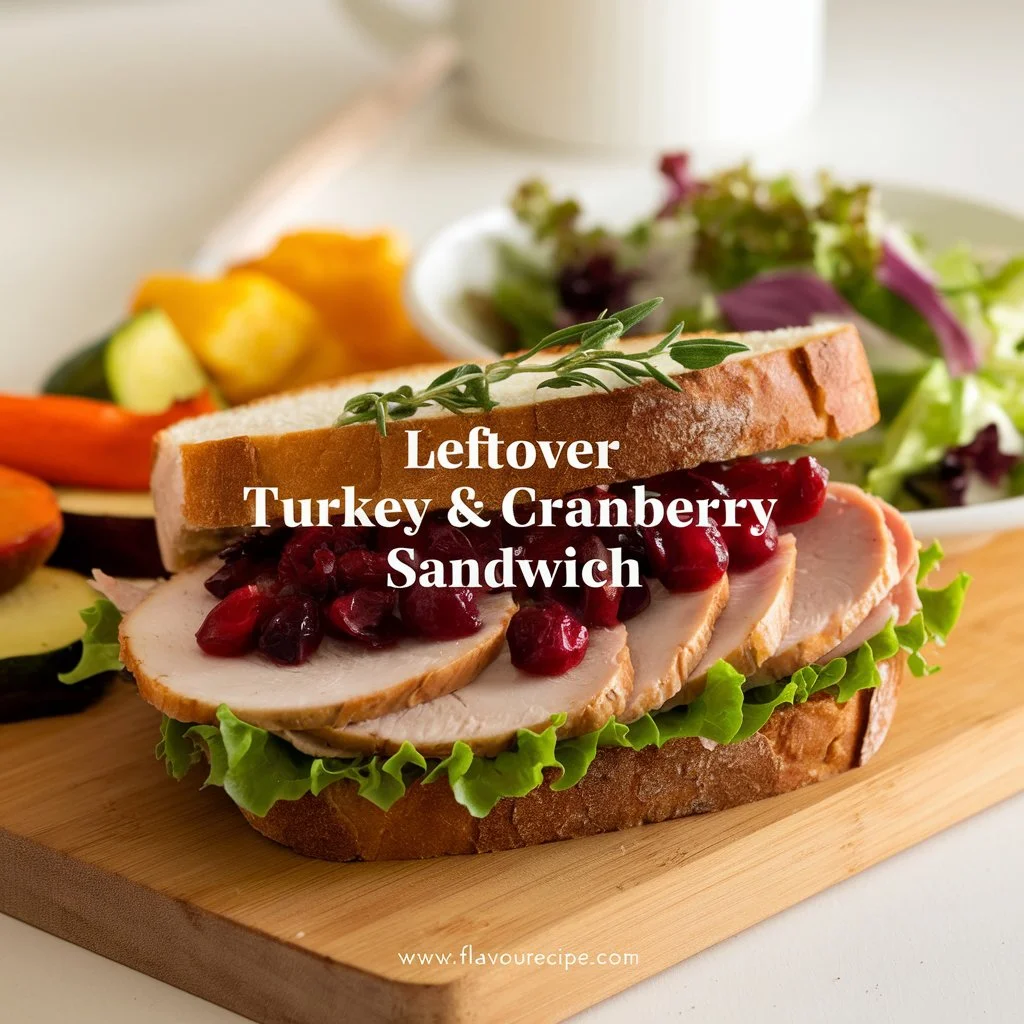 Transform holiday leftovers into a delicious sandwich with leftover turkey, cranberry sauce, sandwich perfection. This festive lunch holiday recipe is easy and takes just minutes to prepare.