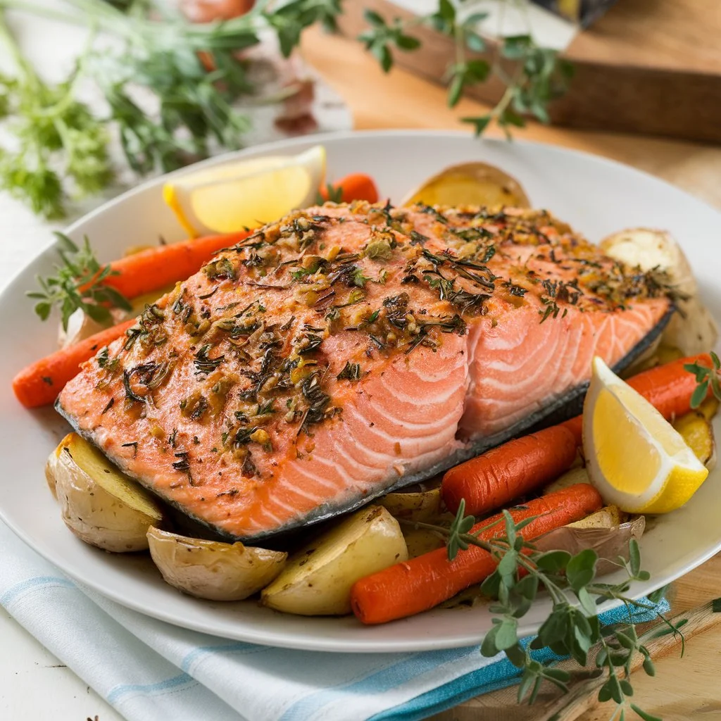 Easy Herb-Crusted Salmon Recipe for Christmas Dinner