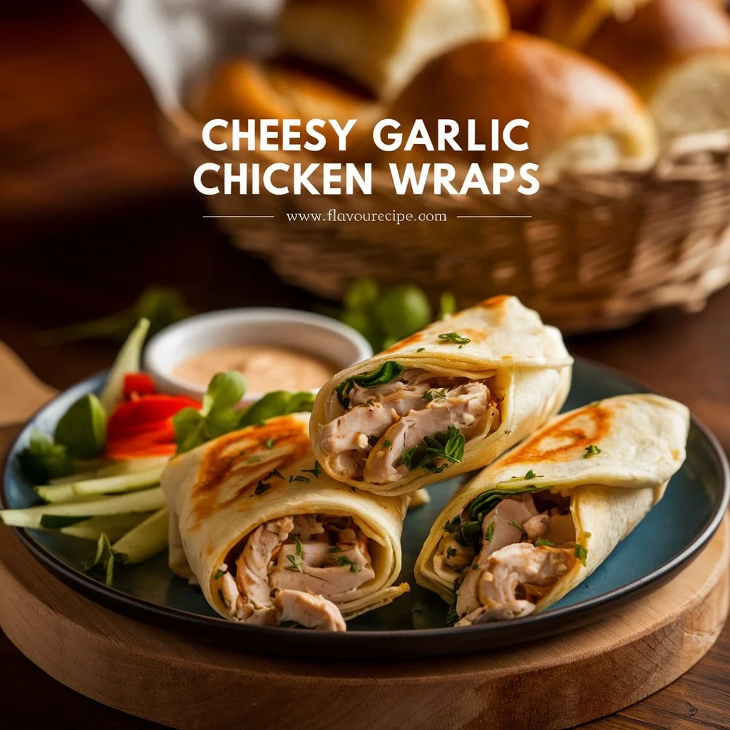 Cheesy Garlic Chicken Wraps: Easy 15-Minute Dinner