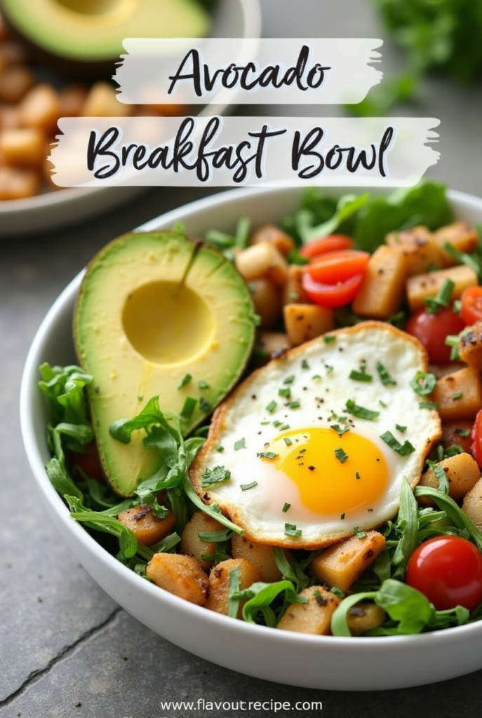 Enjoy a quick, satisfying Avocado Breakfast Bowl made with fresh, wholesome ingredients for a nutritious morning boost.