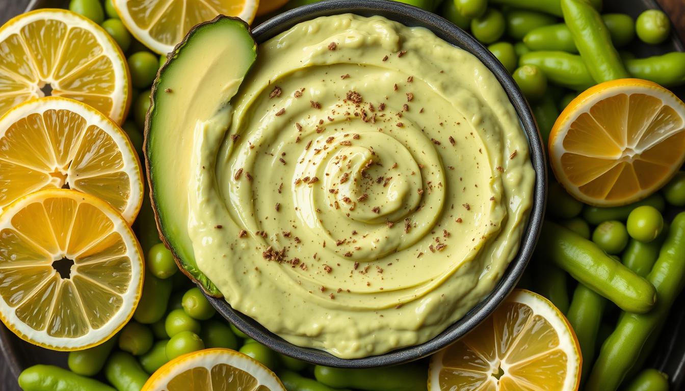 Avocado, Edamame and Yuzu Dip With Furikake