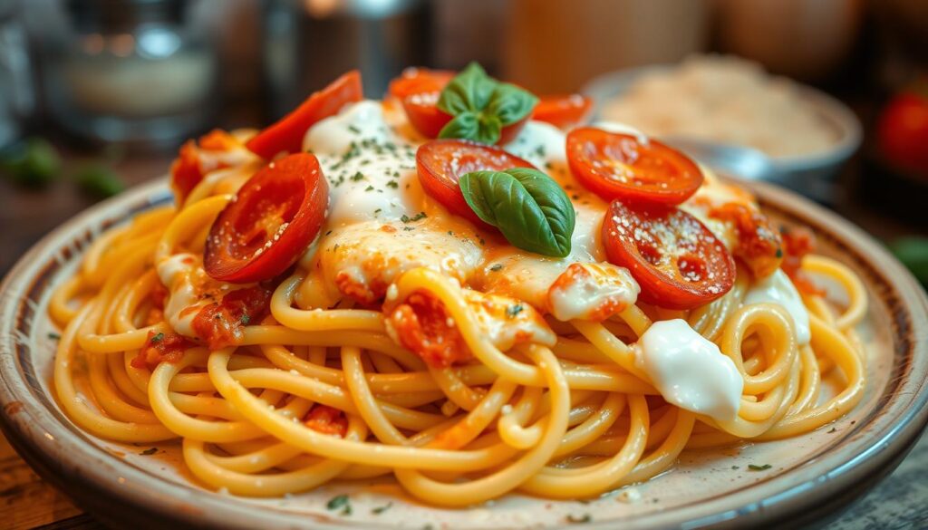 Cheesy Butter Pizza Pasta, creamy, cheesy, and loaded with pizza flavors